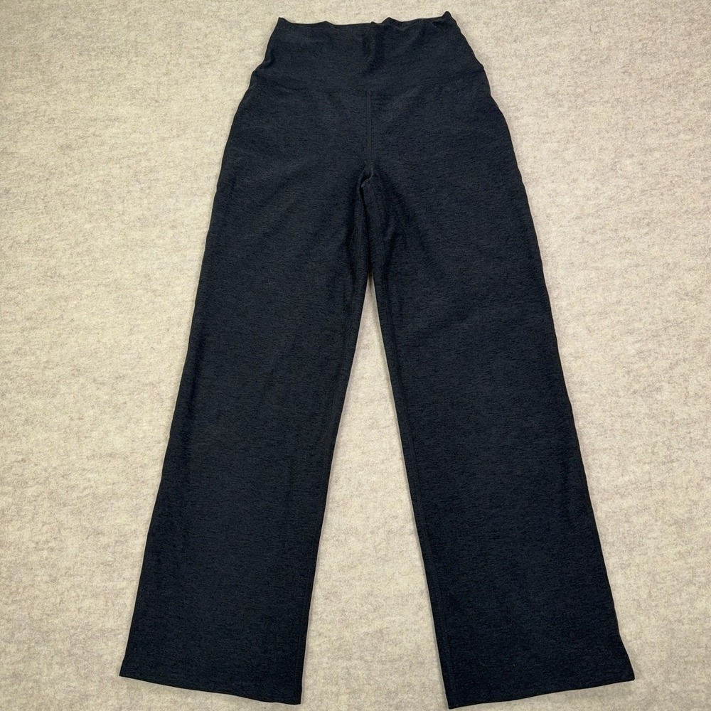 Beyond Yoga Leggings Dark Grey Spacedye High Waisted Wide Leg Flare Womens Small